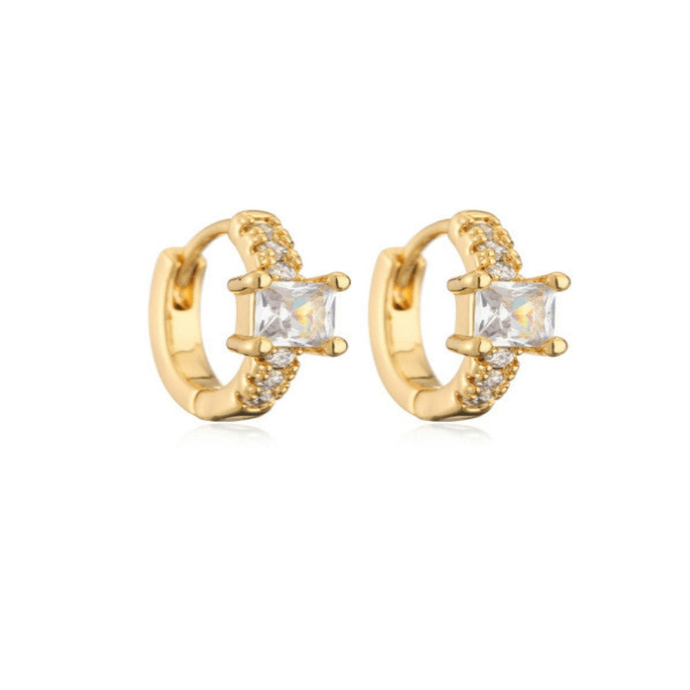 
                  
                    Adeline Brass Cubic Zirconia Huggie Earrings
                  
                