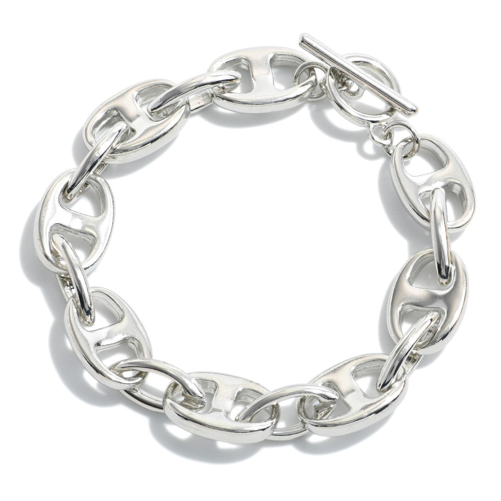 Nila Chain Link Silver Bracelet